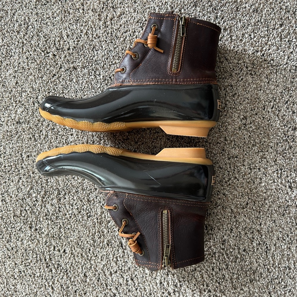 Sperry’s Woman’s Brown Duck Boots size 10 Leather - Picture 5 of 8